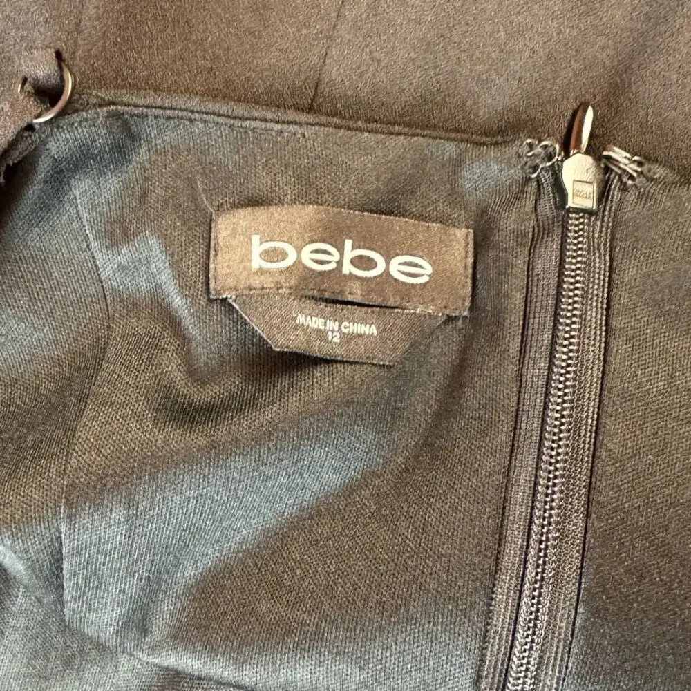 Bebe Jumpsuit Cutout‎ Cropped Wide Leg Black Size 12